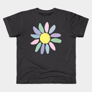 Pastel Colored Sunflower Kids T-Shirt